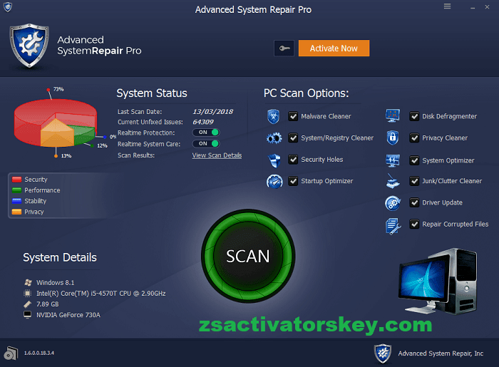 advanced system repair pro download with key